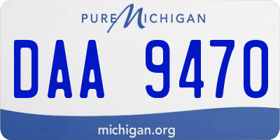 MI license plate DAA9470