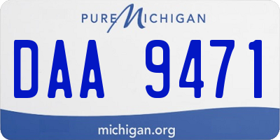 MI license plate DAA9471