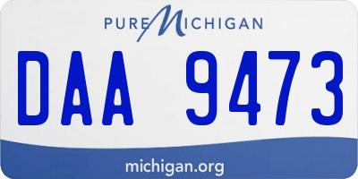 MI license plate DAA9473