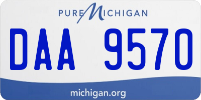 MI license plate DAA9570