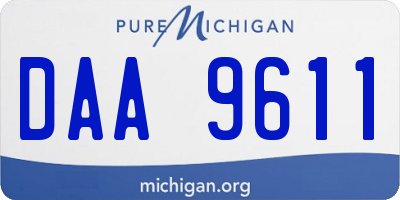 MI license plate DAA9611