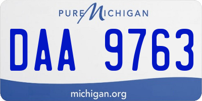 MI license plate DAA9763