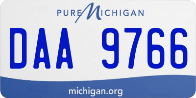 MI license plate DAA9766