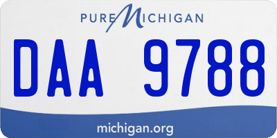 MI license plate DAA9788