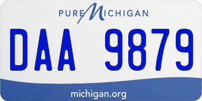 MI license plate DAA9879