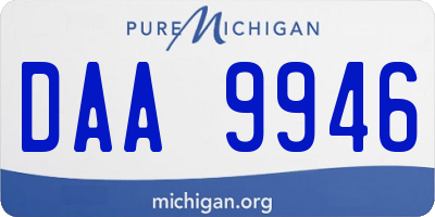 MI license plate DAA9946