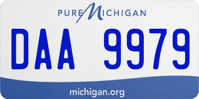MI license plate DAA9979
