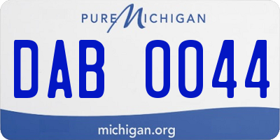 MI license plate DAB0044