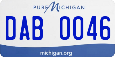 MI license plate DAB0046
