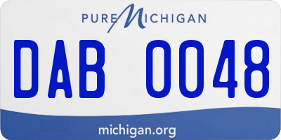 MI license plate DAB0048