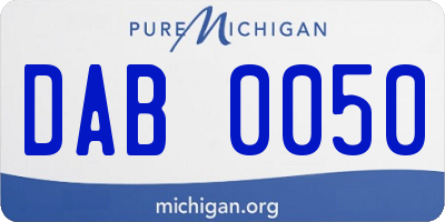 MI license plate DAB0050