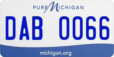 MI license plate DAB0066