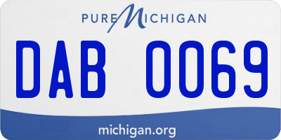 MI license plate DAB0069