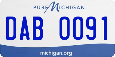 MI license plate DAB0091