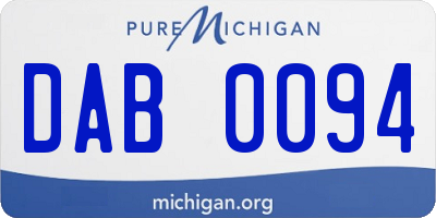 MI license plate DAB0094