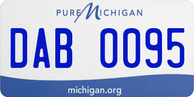 MI license plate DAB0095