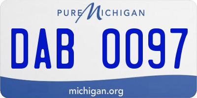 MI license plate DAB0097