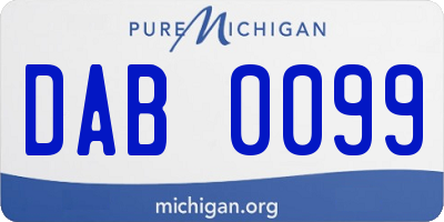 MI license plate DAB0099