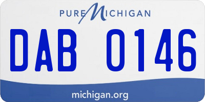 MI license plate DAB0146
