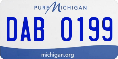 MI license plate DAB0199