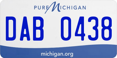 MI license plate DAB0438
