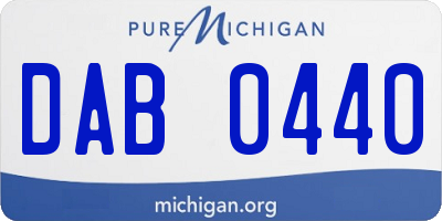 MI license plate DAB0440