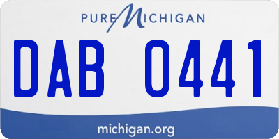 MI license plate DAB0441