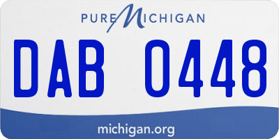 MI license plate DAB0448