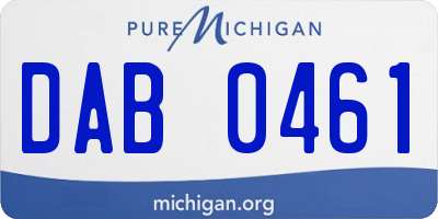 MI license plate DAB0461