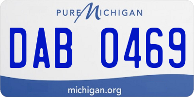 MI license plate DAB0469