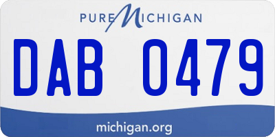 MI license plate DAB0479