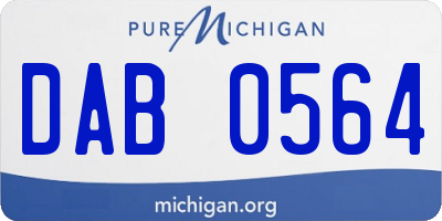 MI license plate DAB0564