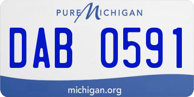 MI license plate DAB0591