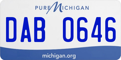 MI license plate DAB0646