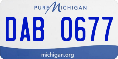 MI license plate DAB0677