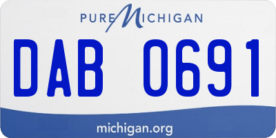 MI license plate DAB0691