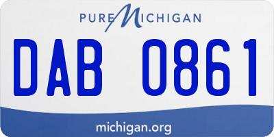 MI license plate DAB0861