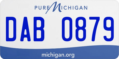 MI license plate DAB0879