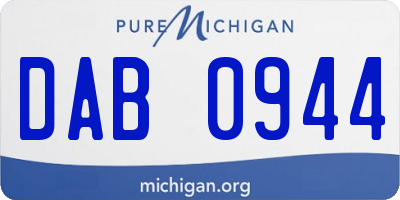 MI license plate DAB0944