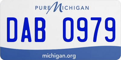 MI license plate DAB0979