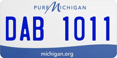 MI license plate DAB1011