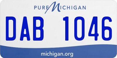 MI license plate DAB1046