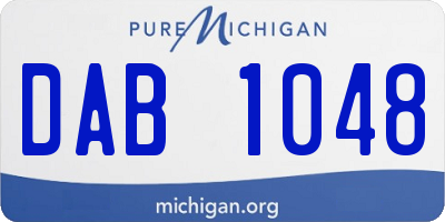 MI license plate DAB1048