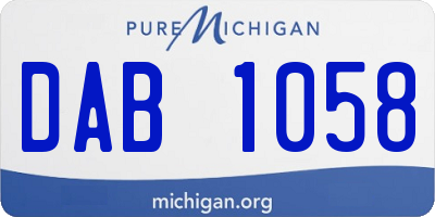 MI license plate DAB1058