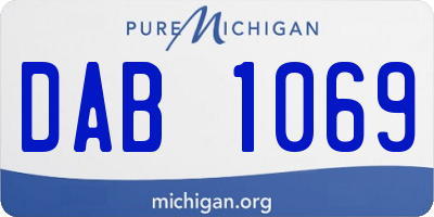 MI license plate DAB1069