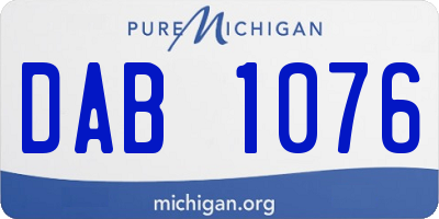 MI license plate DAB1076