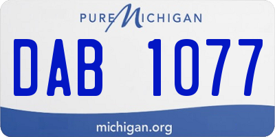 MI license plate DAB1077