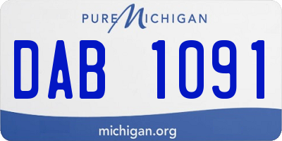 MI license plate DAB1091