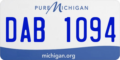 MI license plate DAB1094