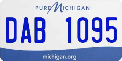 MI license plate DAB1095